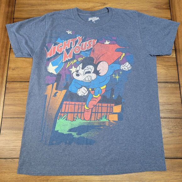Mighty Mouse Graphic SS Tee Navy Blue - Size Medium - Picture 2 of 4